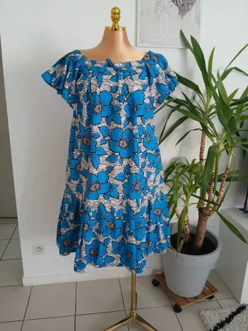 Robe courte d'été à motifs🌿💝