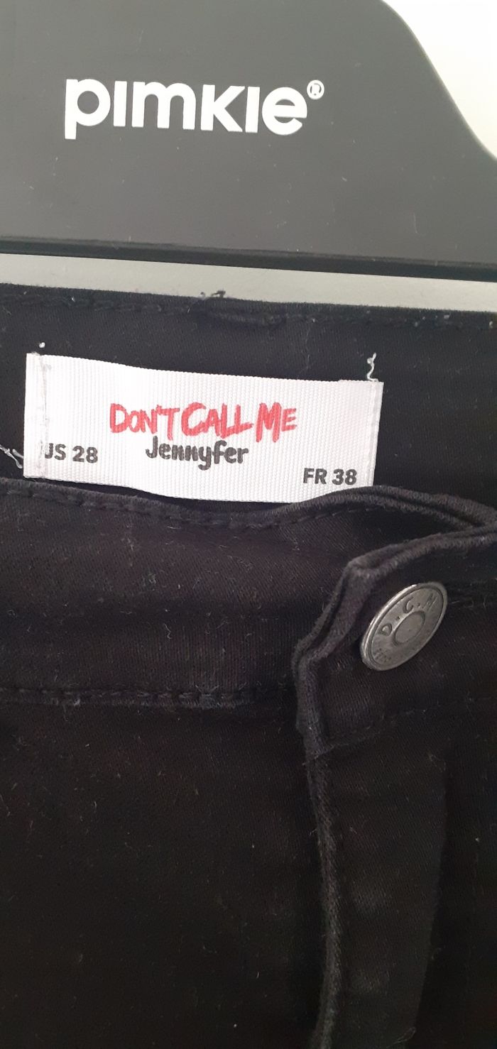 jeans noir modèle skinny High waist  taille 38 marque jennyfer - photo numéro 4