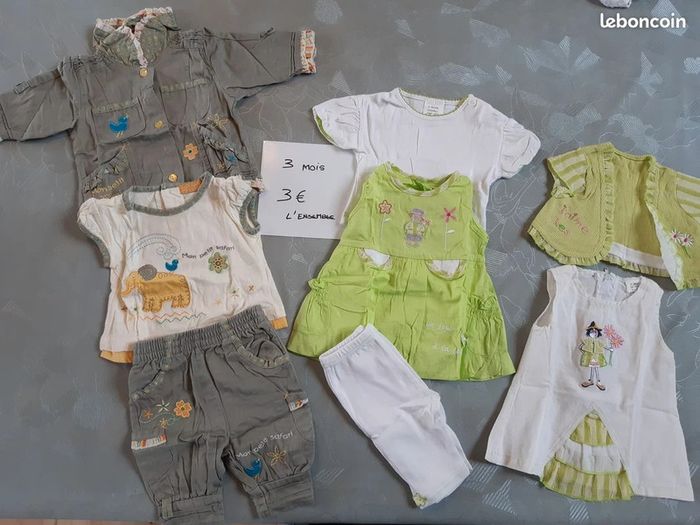 Lot complet de vêtements bébé (fille) 0-12 mois - photo numéro 3