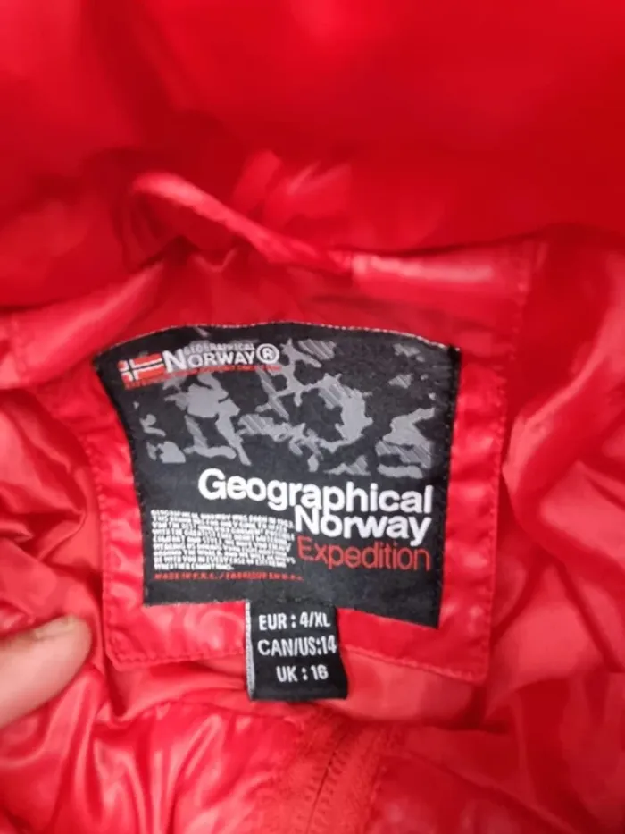 Doudoune Geographical Norway rouge XXL Femme (mesures en photos) - photo numéro 6
