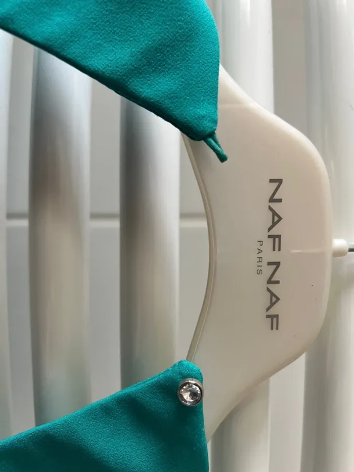 Robe de soirée mousseline verte - photo numéro 5