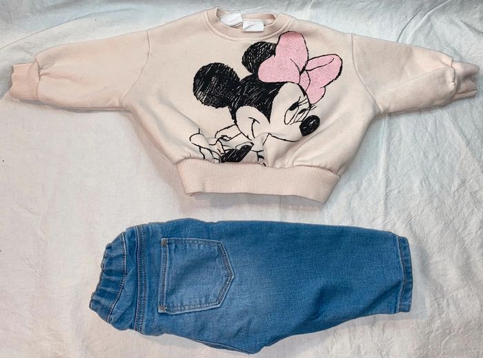 ensemble sweat Zara + jeans H&M 6 mois