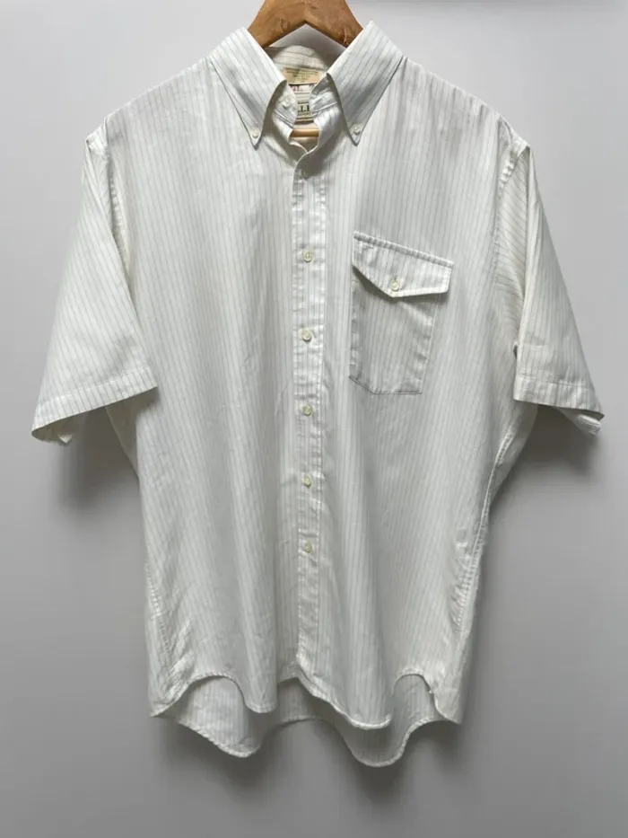 LL Bean Striped shirt short sleeves vintage made in USA 🇺🇸
