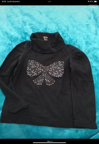 tee shirt manches longues col montant tape à l œil 3 ans tbe