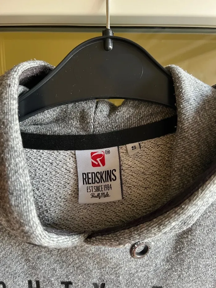 Pull capuche redskins gris - photo numéro 3