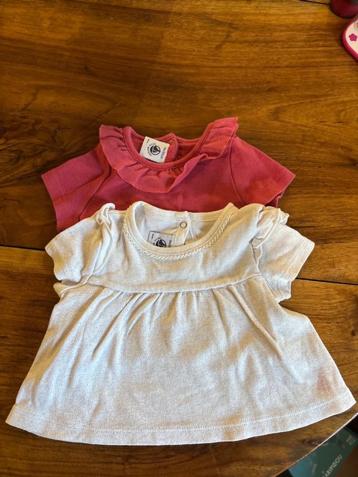 Lot de 2 tee shirt Petit Bateau 3M