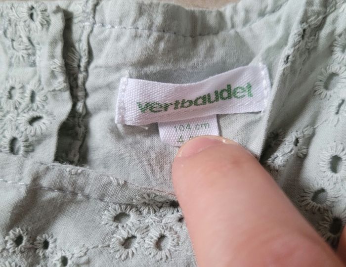 Blouse dentelle anglaise taille 4 ans - photo numéro 3