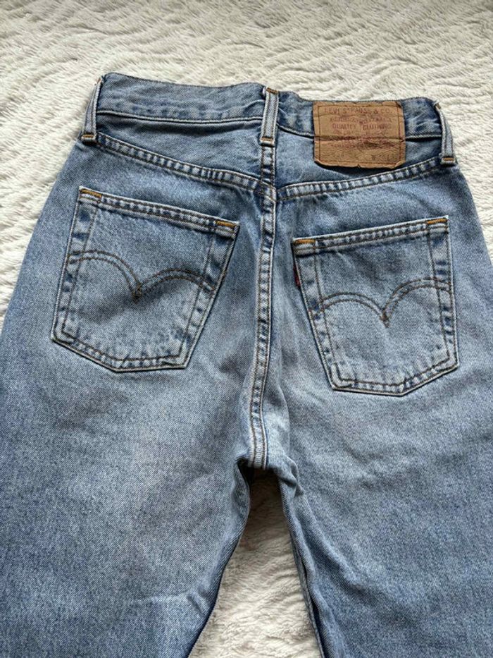 Jean Lévis 534 vintage 90s bleu clair taille haute coupe droite fuselé slim taille X/34 rare - photo numéro 13