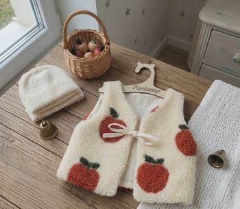 gilet sans manche sherpa pomme