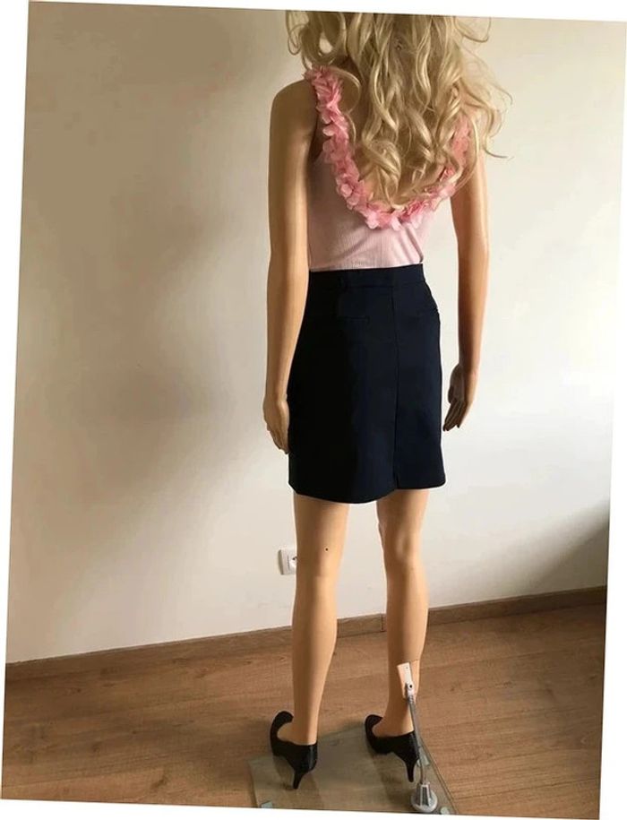 Jupe bleue marine neuve Morgan taille 40 (taille petit) - photo numéro 10