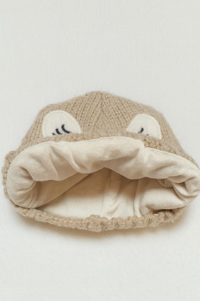 Bonnet doublé ourson bébé – 3/6 mois - photo numéro 2
