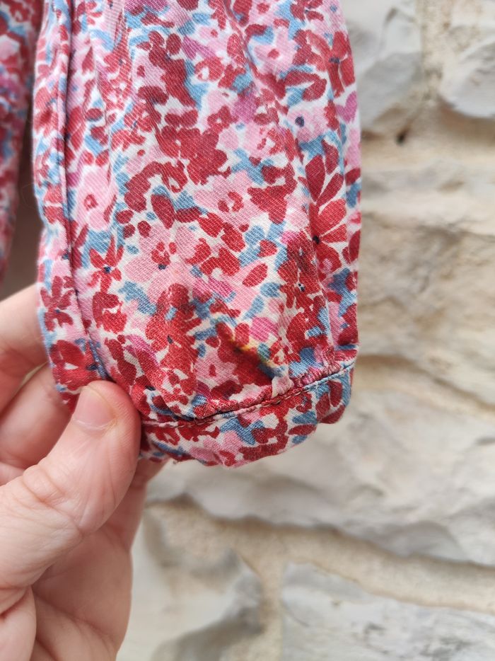 chemise a fleurs multicolores sergent major🌸taille 4 ans🌸envoie rapide aujourd'hui ou demain - photo numéro 3