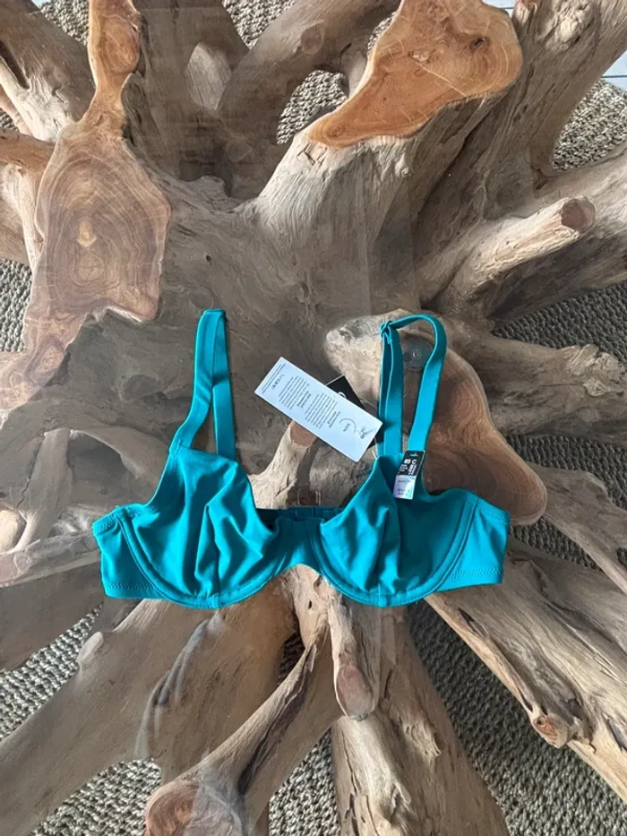 Haut de maillot de bain Etam vert émeraude 85C - photo numéro 2