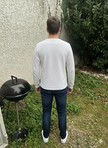 Pull Celio taille L blanc 