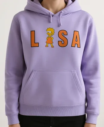 Sweat à capuche Les Simpson Lisa mauve - XS