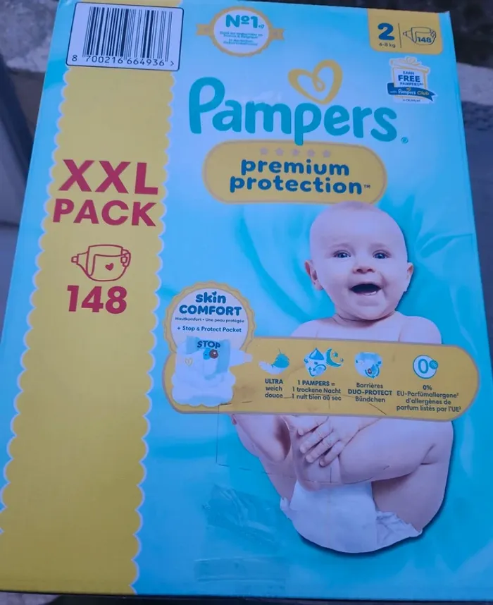 Un carton taille 2 premium xxl pack 148 couche - photo numéro 3