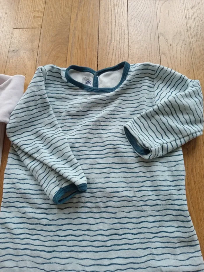 Lot 3 pyjamas grenouillère fille velours hiver, 1 pièce, Petit Bateau 24 mois - photo numéro 3