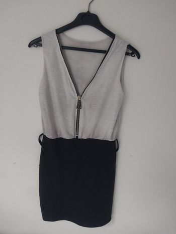 Robe bicolore zippée Made in Italy – Taille 36