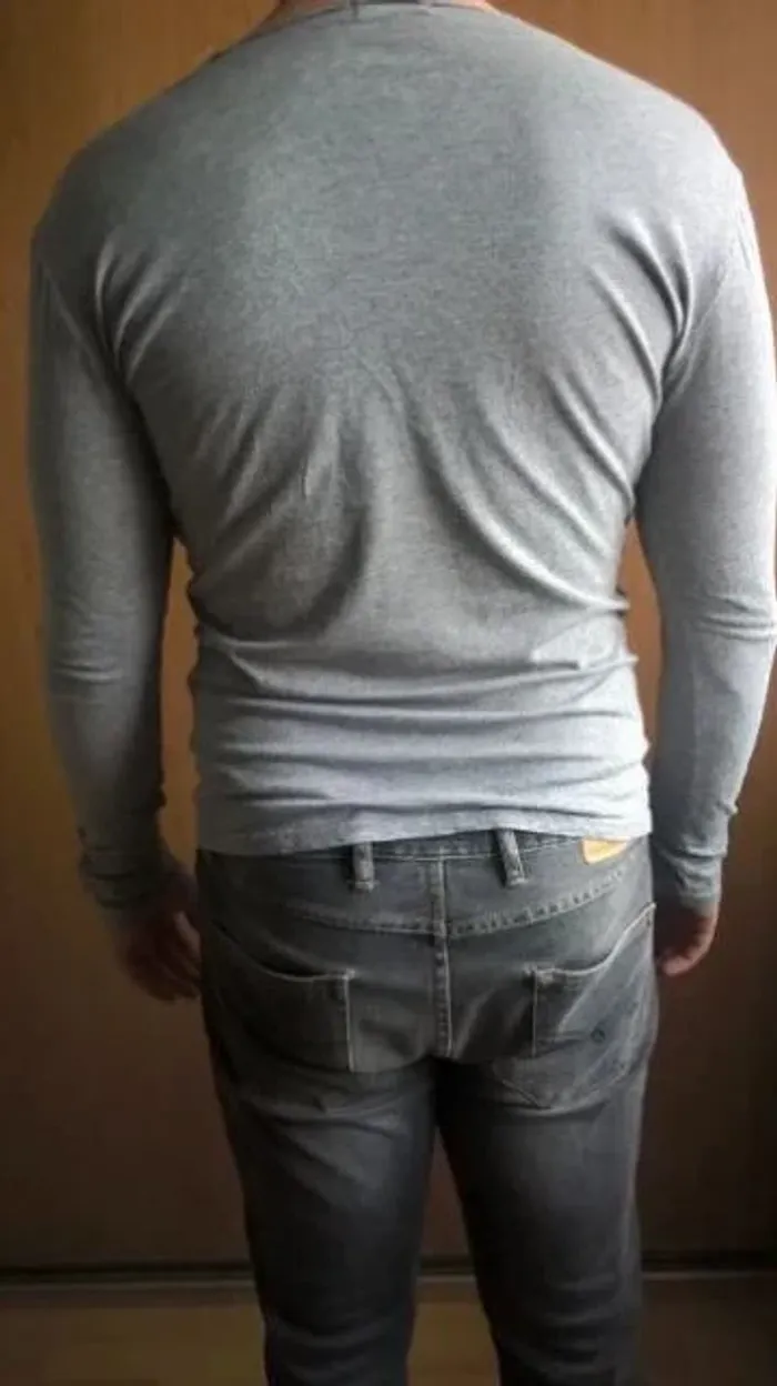 Tshirt manches longues gris chiné Antony Morato Taille L - photo numéro 2