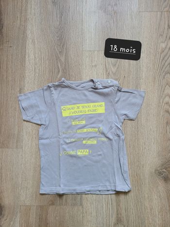 T-shirt manche courte 18 mois