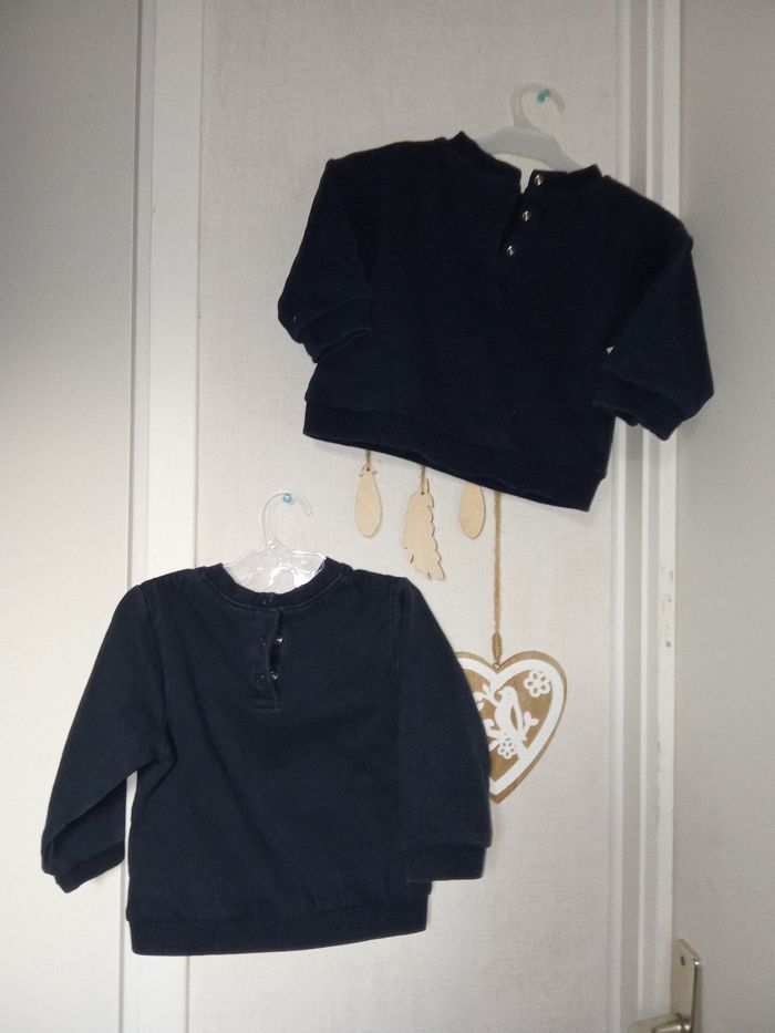 Lot de 2 pulls marine garçon Verbaudet hiver 18 mois - photo numéro 2
