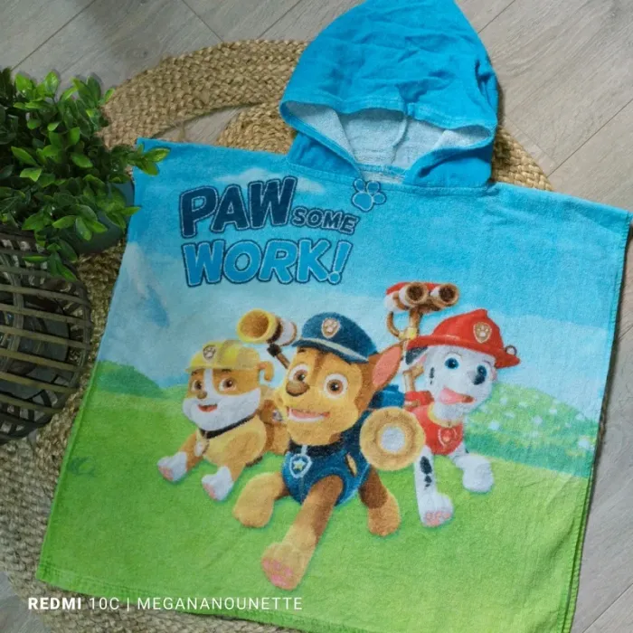 🛁 Cape de bain poncho Pat'Patrouille avec capuche – Enfant 🐾 - photo numéro 2