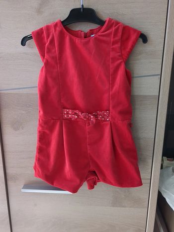 Combinaison short velours obaibi 3 ans