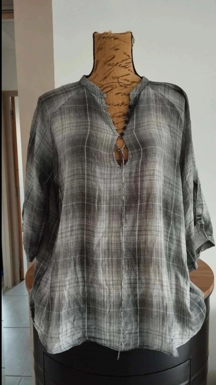 jolie chemise promod grise taille 40 femme
