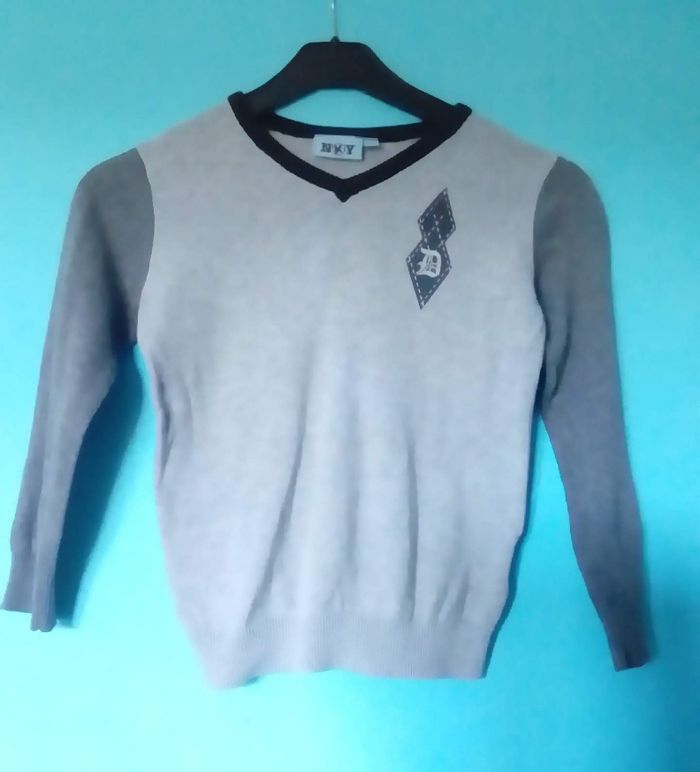 🐻 Pull gris garçon 5 ans NKY 🐻