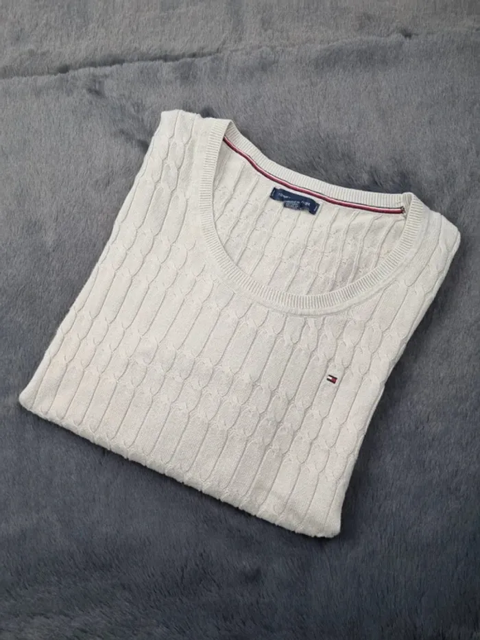 Sweat Tommy Hilfiger beige, M Femmes