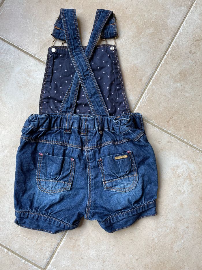 Salopette short en jean - photo numéro 2