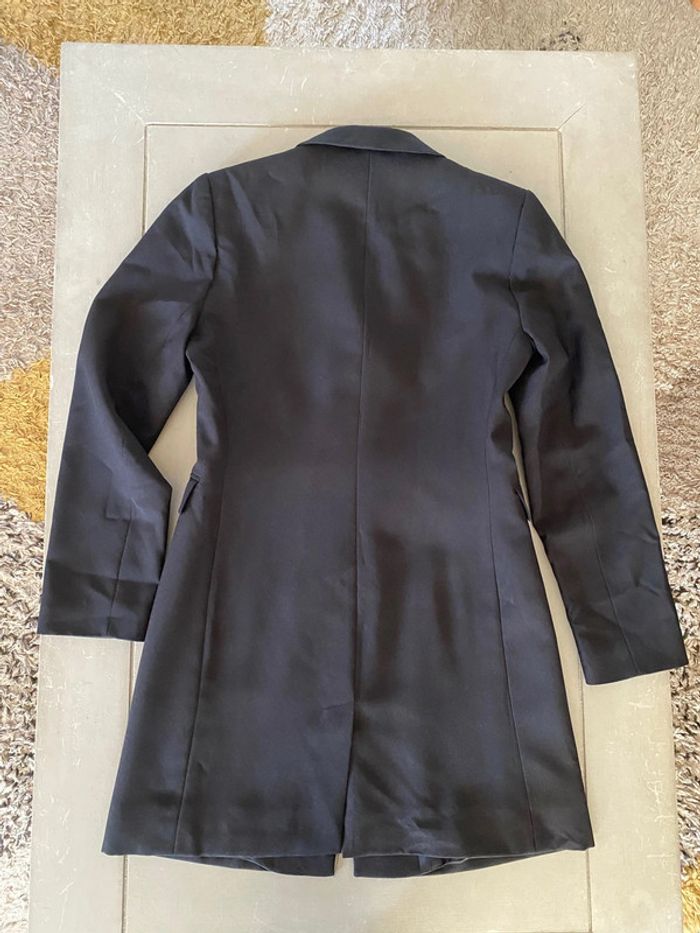Veste blazer long 3/4 noir camaïeu taille 38 - photo numéro 13
