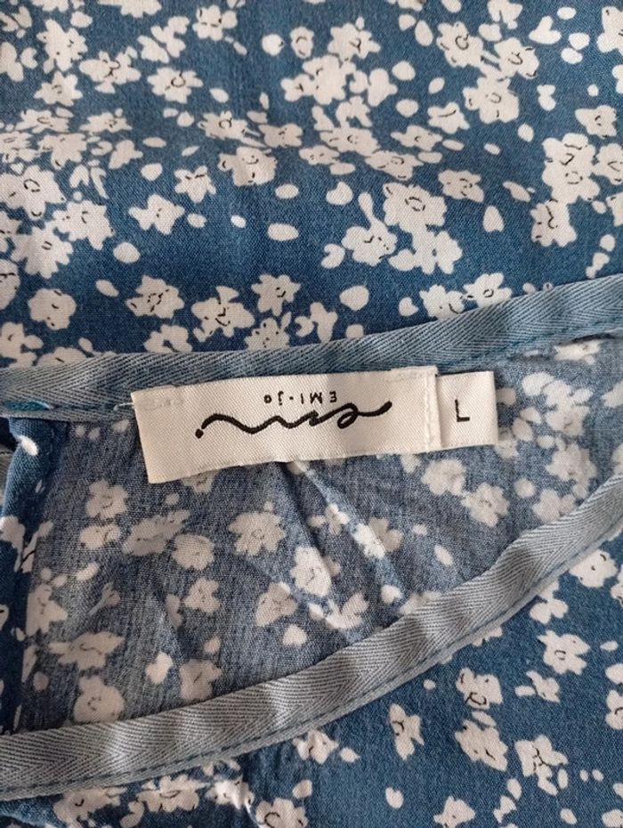Emi jo - Tee-shirt bleu taille L - photo numéro 3