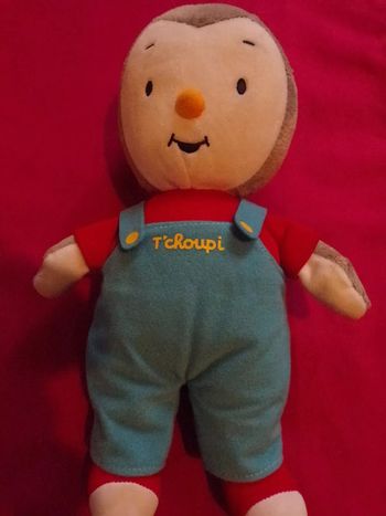 Peluche Doudou T'choupi Qui Chante Salopette Bleue
