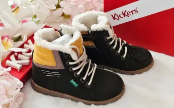 Bottes Bottines Cuir Zip Fourrées Kickers T26