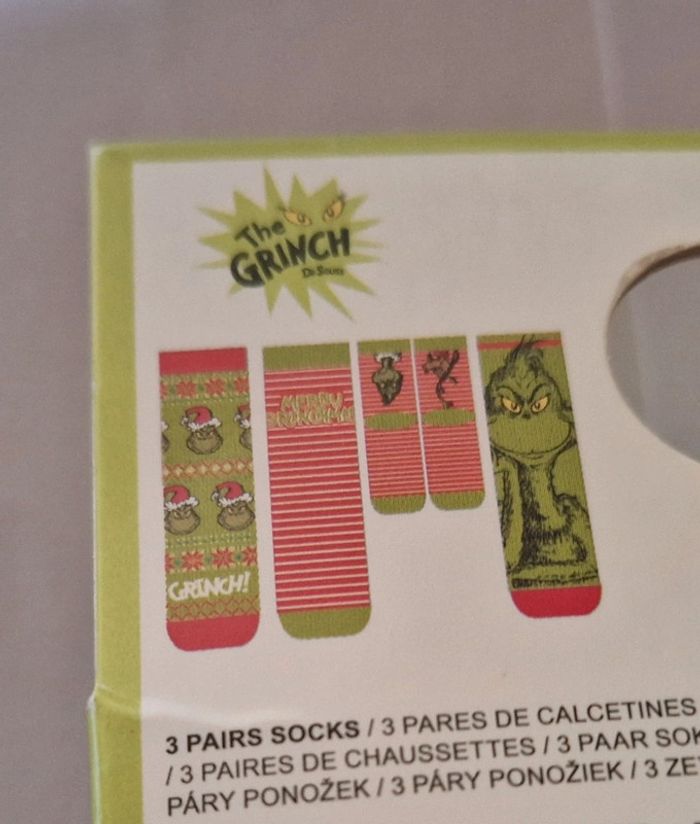 Lot de 3 paires de chaussettes the grinch 37-42 - photo numéro 2