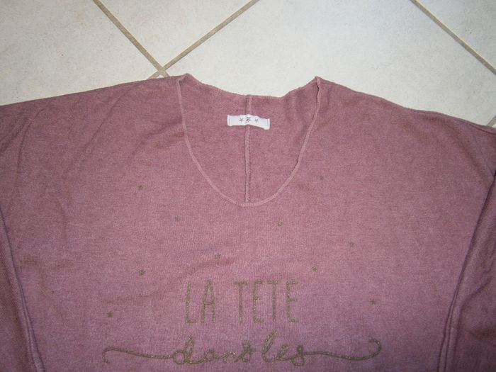 Pull Ml vieux rose coupe large Taille 40 - photo numéro 2