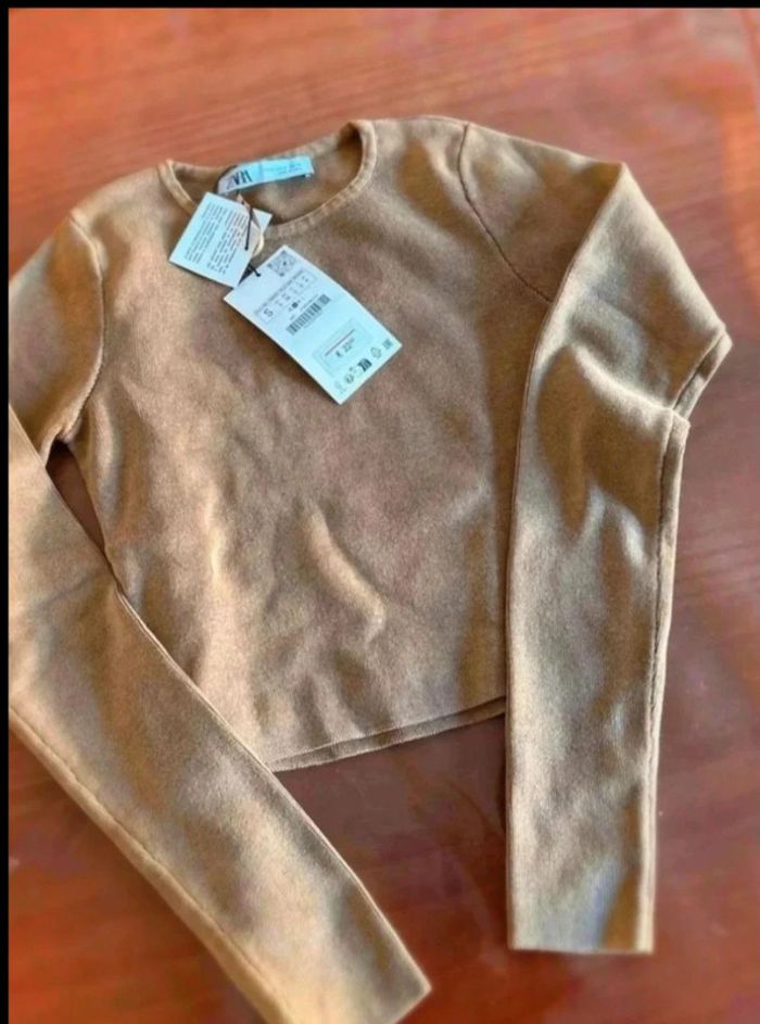 Croc Top camel Zara NEUF avec étiquette - Taille S/36 - photo numéro 4