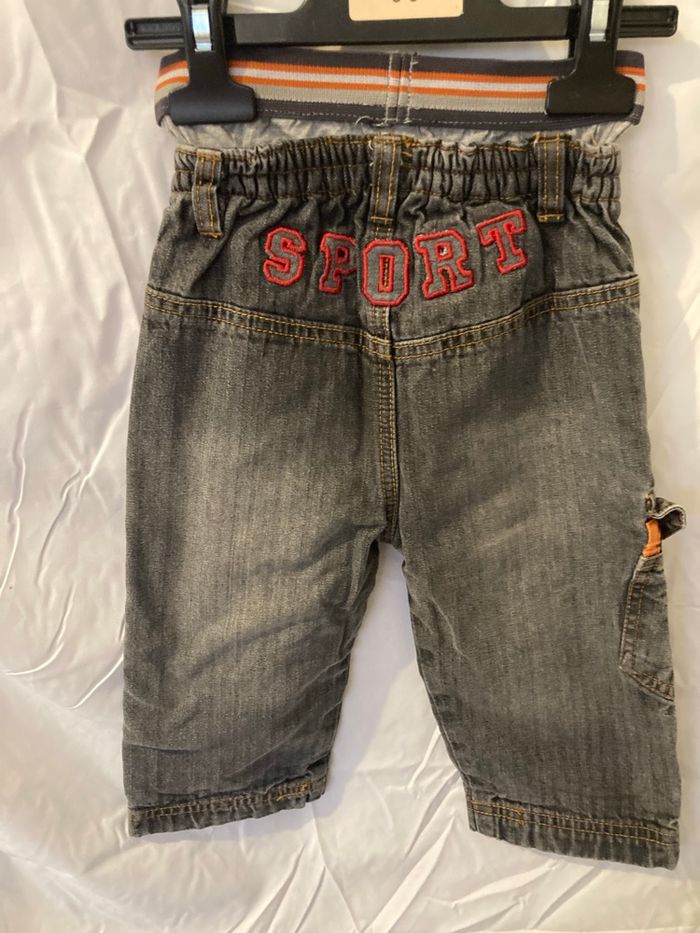 Pantalon Orchestra 18 mois jean gris cargo - photo numéro 2
