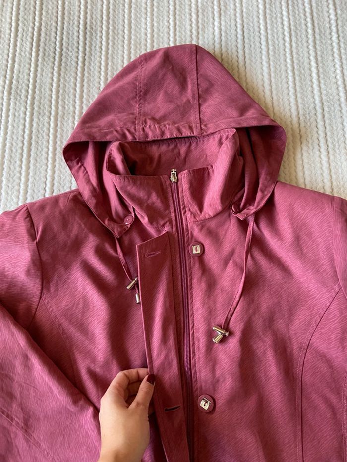 Magnifique veste à capuche bordeaux Damart - photo numéro 8