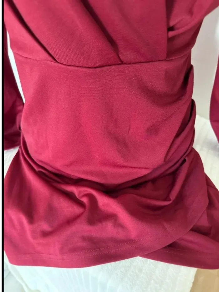 Robe rouge en velours – SHEIN - photo numéro 4