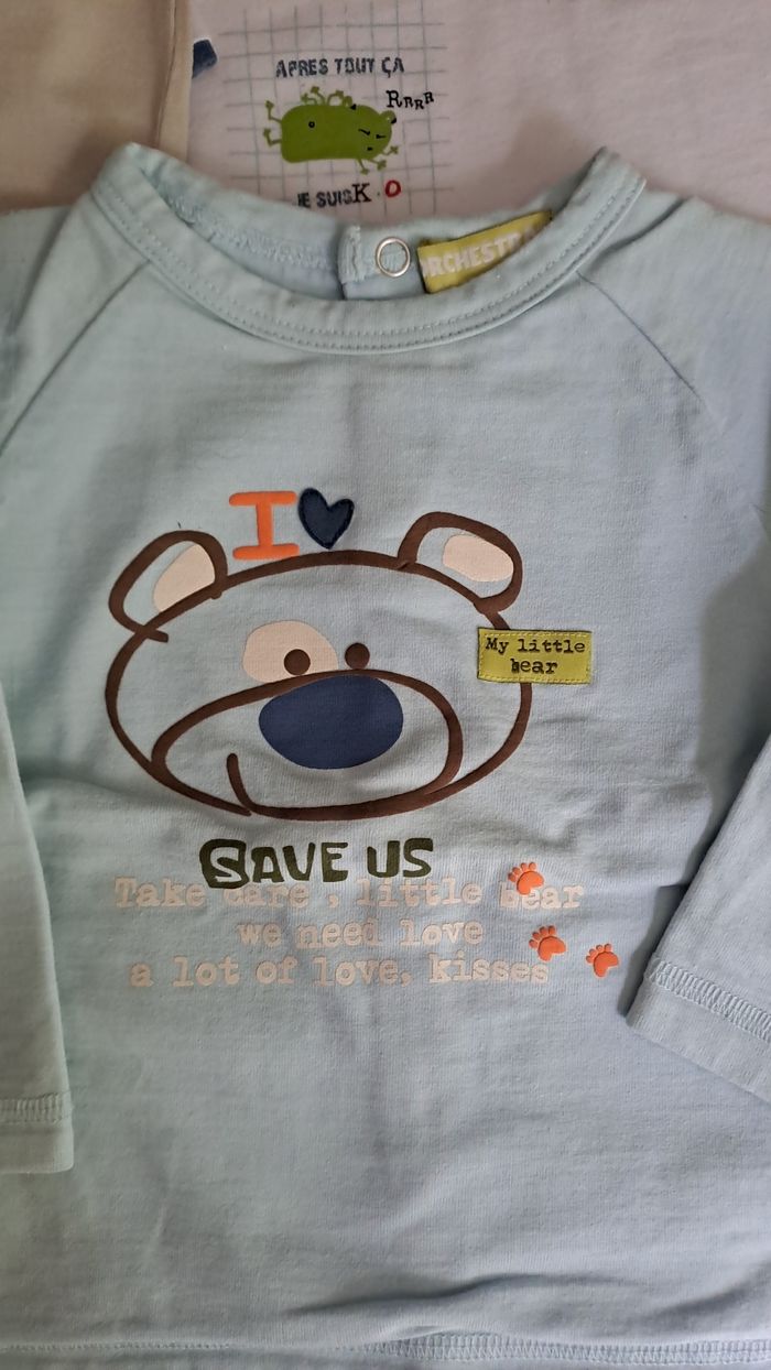 Lot de 5 t shirts garçon 12 mois - photo numéro 3