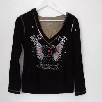 Sweat gothique à capuche - Noir - Hyl By Holly - T.U - Neuf