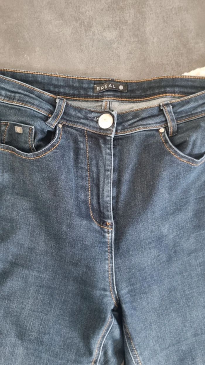 Jean femme Breal t38 M bleu marine - photo numéro 4