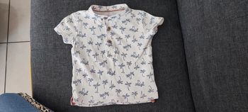 T-shirt manche courte polo été bébé motif palmier bébé garçon 13 mois