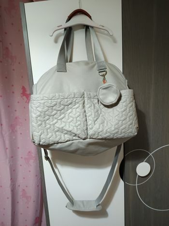 Grand sac à langer gris 