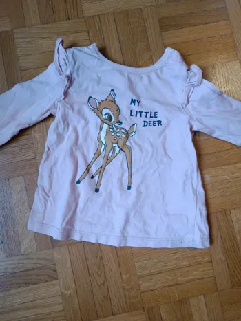 Tee shirt manches longues Disney C&A rose Bambi 18mois 80cm