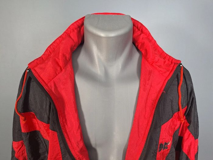Veste coupe vent /Track jacket dbl vintage noir et rouge / homme - taille 2XL brodé (513) - photo numéro 8
