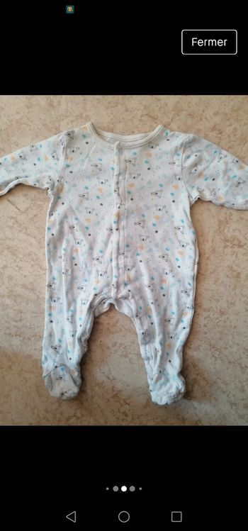 Lot de 2 pyjama garçon taille 3 mois