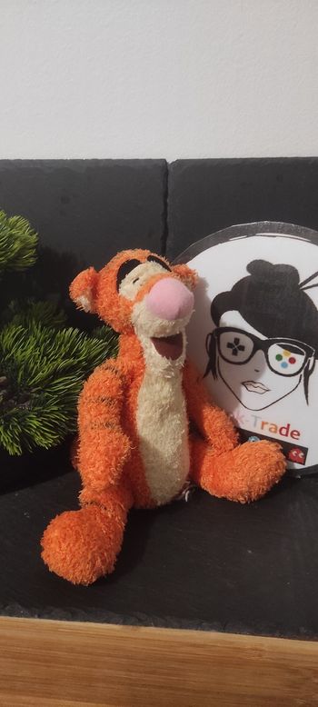 petite peluche doudou bourriquet nicotoy Pooh Tigrou Tigre Orange Noir Rayure